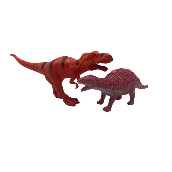 Dinosaur Toy Figures Set: T-Rex & Ankylosaurus Lot of 2 Plastic Educational - Picture 3 of 3
